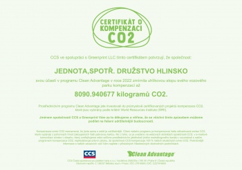 Certifikát - Clean Advantage® 2022