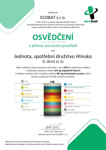 Certifikát - OSOPZP 2022